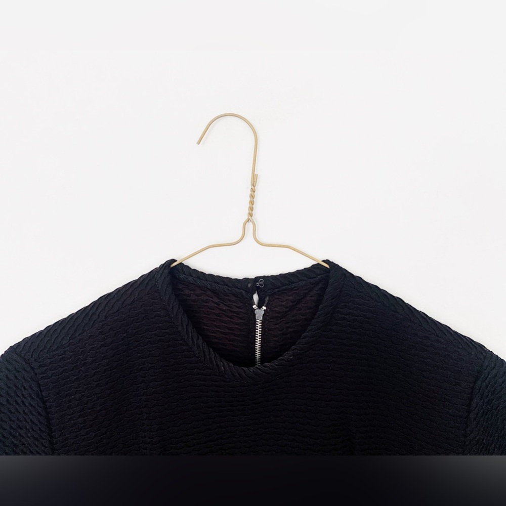50s minimalist little black midi dress • classic timeless petite vintage - Picture 6 of 10